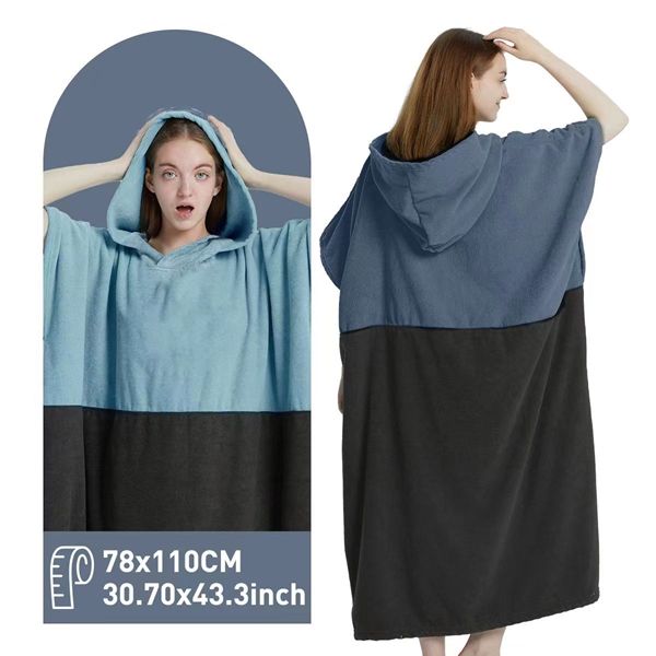 Microfiber terry bathrobe
