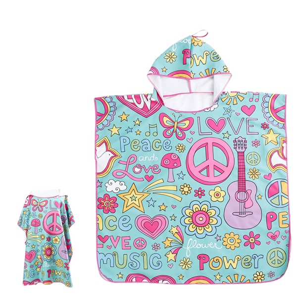Microfiber Kids Printing Poncho